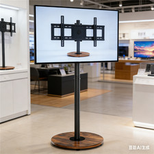 Rolling TV Cart Corner Floor