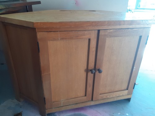 Solid oak media corner - media, unit