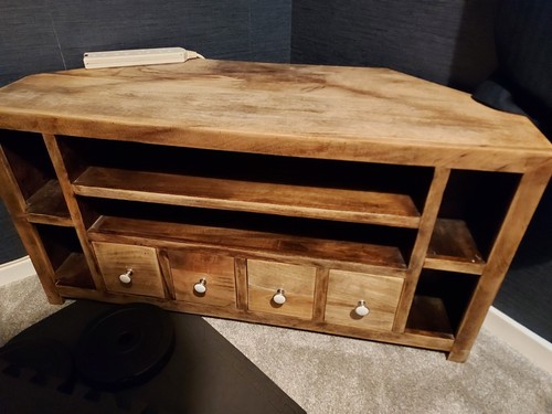Wooden cabinet brown corner - wooden,